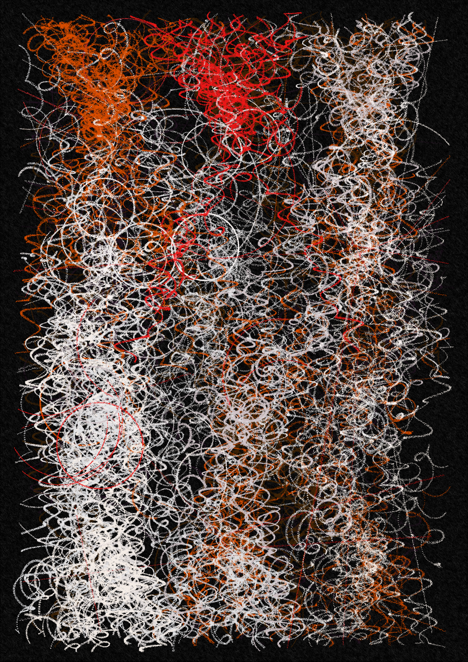 pang - crayon-like abstract expressionist marks